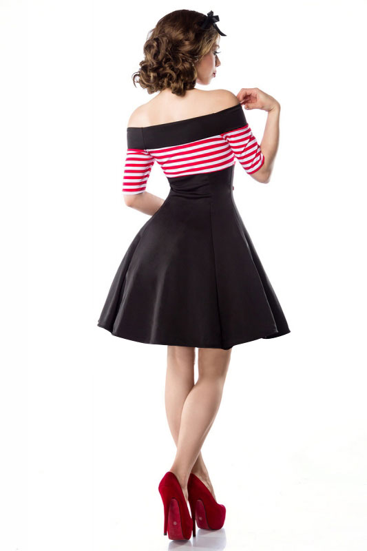 SZ60087-2 Womens Stripes Vintage Retro 1950s Style Swing Cocktail Dress